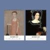 2027 wall calendar featuring American folk art portraits