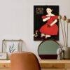 Faces of Early America calendar hanging above a stylish desk