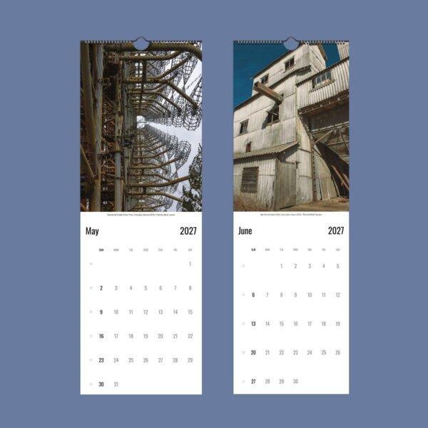 2027 wall calendar featuring abandoned places photography