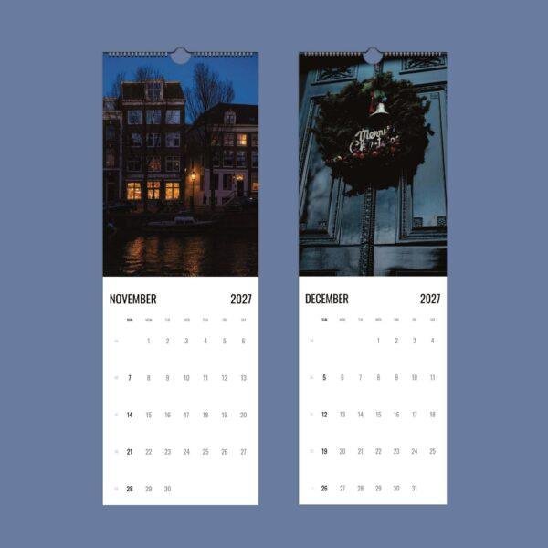 2027 wall calendar showing November and December months