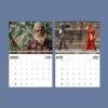 2027 wall calendar showing March and April cultural heritage photos