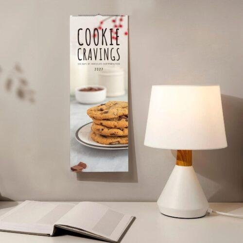 Cookie Cravings 2027 wall calendar with chocolate chip cookies