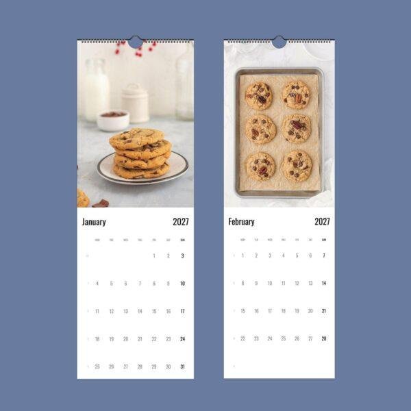 2027 wall calendar featuring chocolate chip cookie photos