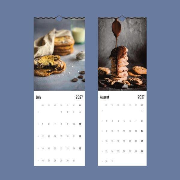 2027 wall calendar featuring cookie food photography July August