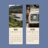 May and June wall calendar featuring vintage Land Rover photos
