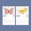 2027 wall calendar January butterfly February duck illustration