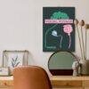 Visual Voyage 2027 wall calendar hanging above stylish desk