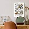 Elegance in Entomology 2027 wall calendar above stylish desk
