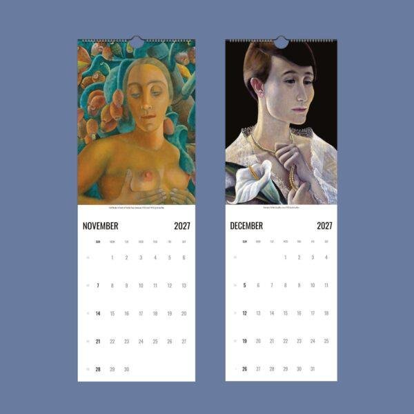 2027 wall calendar featuring two classic fine art paintings