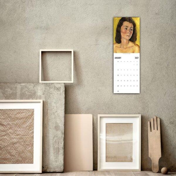 2027 wall calendar with portrait painting for January