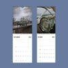 2027 wall calendar featuring vintage Soviet vehicles photography