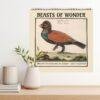 Beasts of Wonder 2027 wall calendar featuring vintage bird illustration