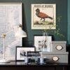 Stylish desk with Beasts of Wonder calendar and vintage decor