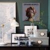 Crowned in Kente 2027 African fashion wall calendar displayed on desk
