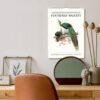 Feathered Majesty 2027 peacock wall calendar above stylish desk