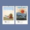 2027 wall calendar featuring March and April vintage artwork pages