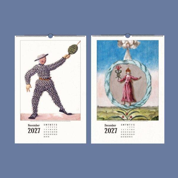 2027 wall calendar featuring medieval and alchemical artwork