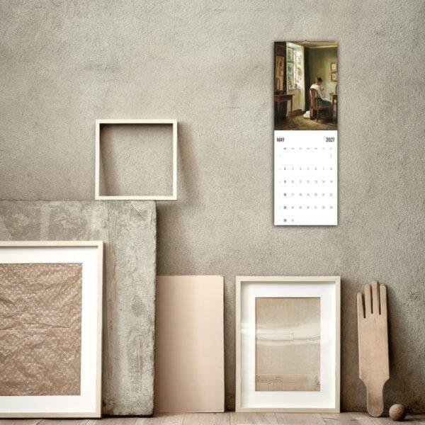 May 2027 wall calendar with classic painting on textured wall