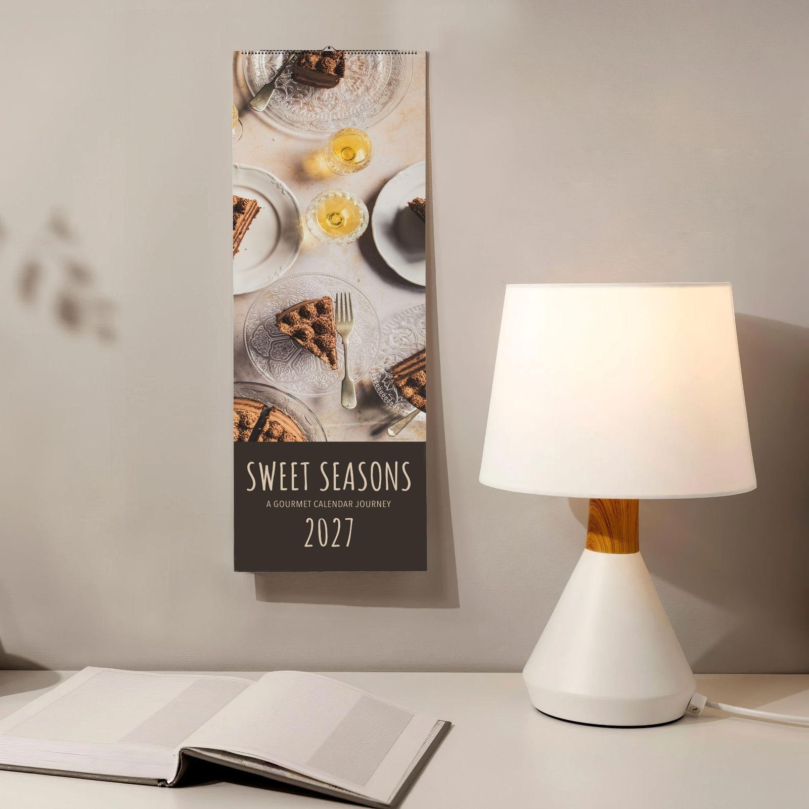 Sweet Seasons 2027 gourmet wall calendar with dessert photos