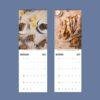 2027 wall calendar showing November and December food photography
