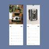 2027 wall calendar featuring vintage Polaroid and Kodak cameras