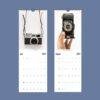 2027 wall calendar featuring vintage Canon and Kodak cameras