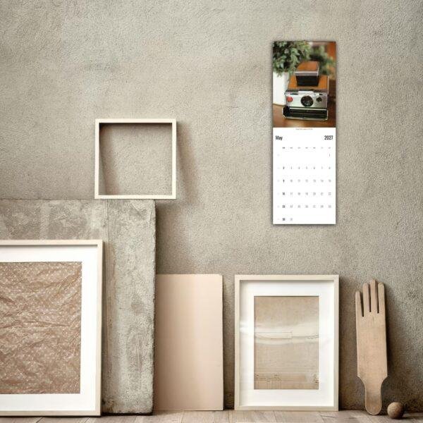 May 2027 wall calendar with vintage camera photo