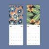 2027 wall calendar showing March and April floral designs
