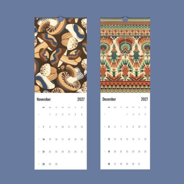 2027 wall calendar showing November and December months