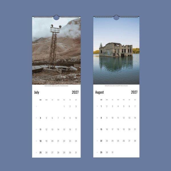 2027 wall calendar featuring abandoned places photography