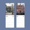 2027 wall calendar featuring Amsterdam canal scenes March April