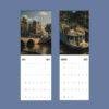2027 wall calendar showing July and August Amsterdam photos
