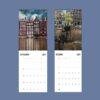 Two Amsterdam-themed wall calendars showing September and October 2027