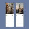 2027 wall calendar featuring Italian landmarks for March and April