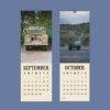 Land Rover wall calendar showing September and October months