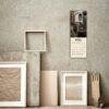 April wall calendar with vintage Land Rover photo in rustic room