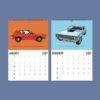 2027 wall calendar featuring classic AMC cars illustrations