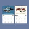 2027 classic AMC cars wall calendar July and August