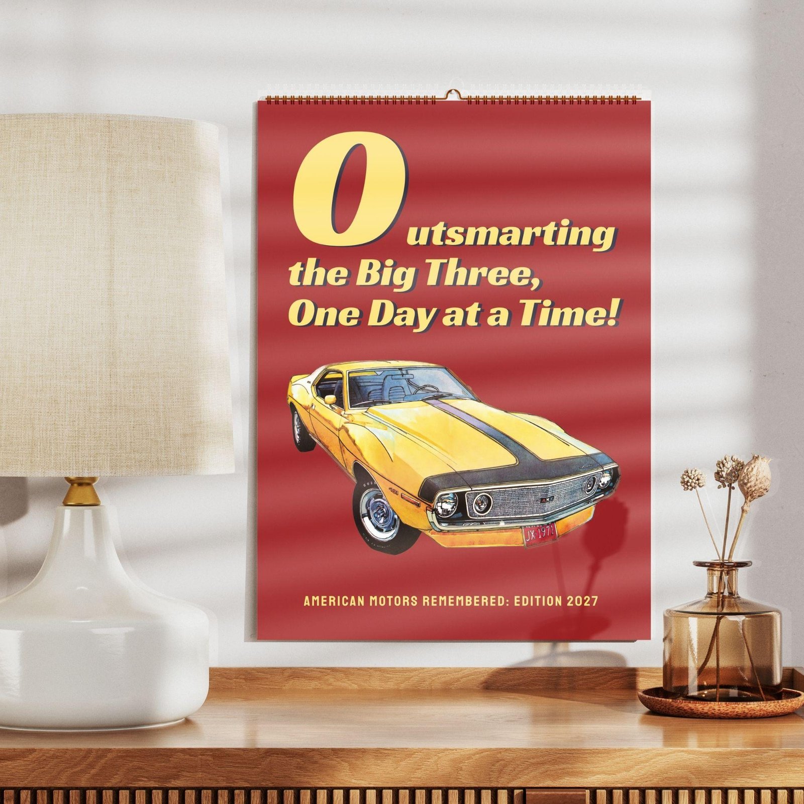 2027 American Motors Remembered wall calendar with classic muscle car