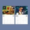 2027 wall calendar featuring July and August with art paintings