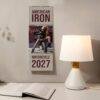 American Iron Motorcycle 2027 wall calendar displayed on desk