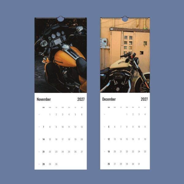2027 Harley-Davidson motorcycle wall calendar November December