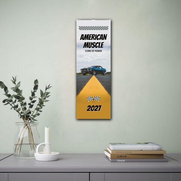 2021 American Muscle Icons of Power wall calendar displayed