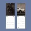 2027 classic muscle car wall calendar January February pages