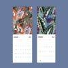 2027 wall calendar showing January and February floral designs