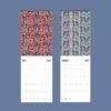 2027 wall calendar showing July and August with artistic patterns