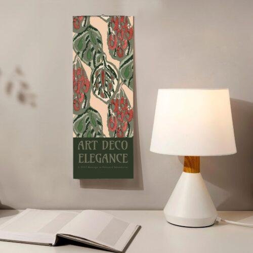 Art Deco Elegance 2027 wall calendar with botanical design