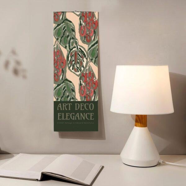 Art Deco Elegance 2027 wall calendar with botanical design