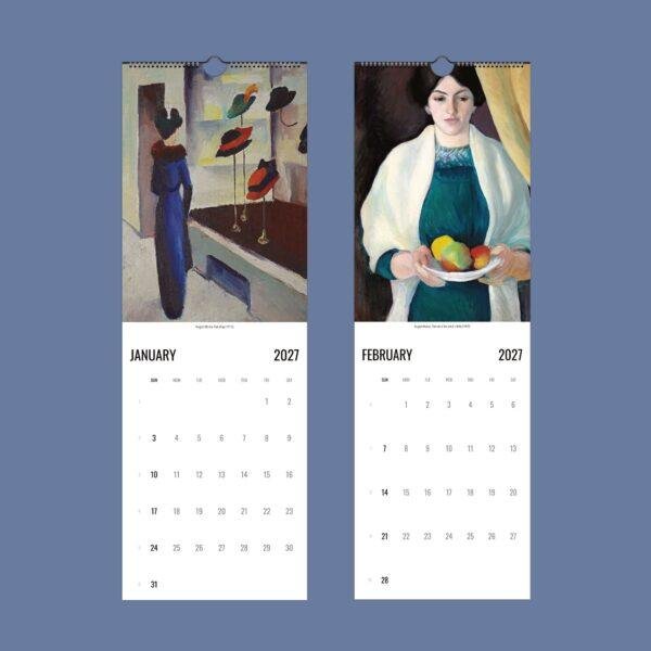 2027 wall calendar featuring August Macke expressionist paintings