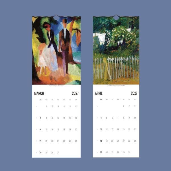 2027 wall calendar featuring August Macke expressionist paintings